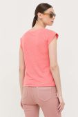 Льняна футболка Morgan жіночий колір помаранчевий