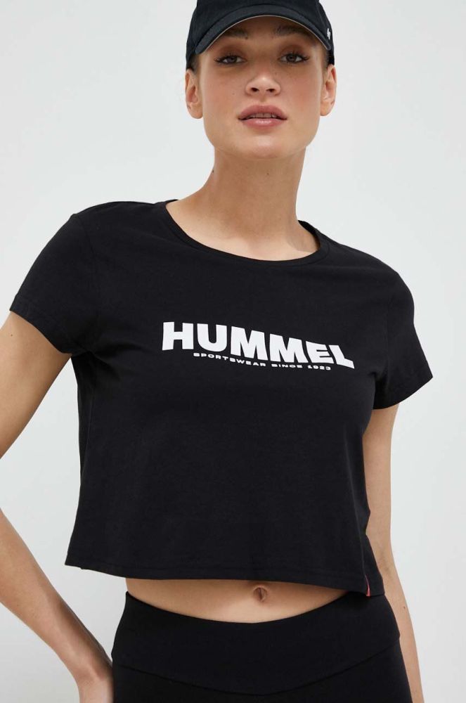 Бавовняна футболка Hummel колір чорний (3227703)