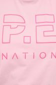 Бавовняний топ P.E Nation колір рожевий