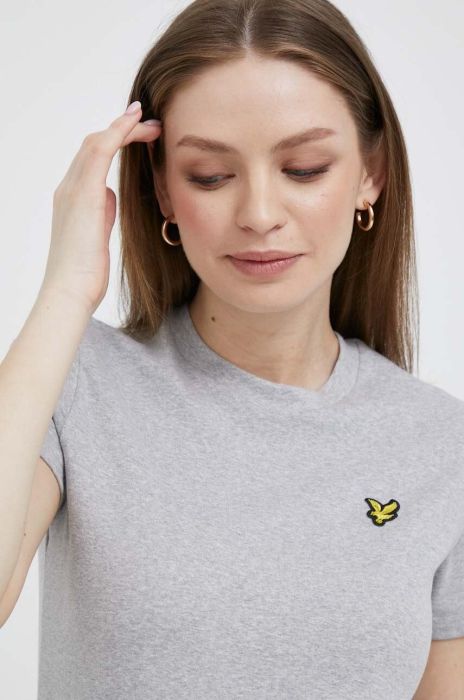 Футболка Lyle & Scott жіночий колір сірий