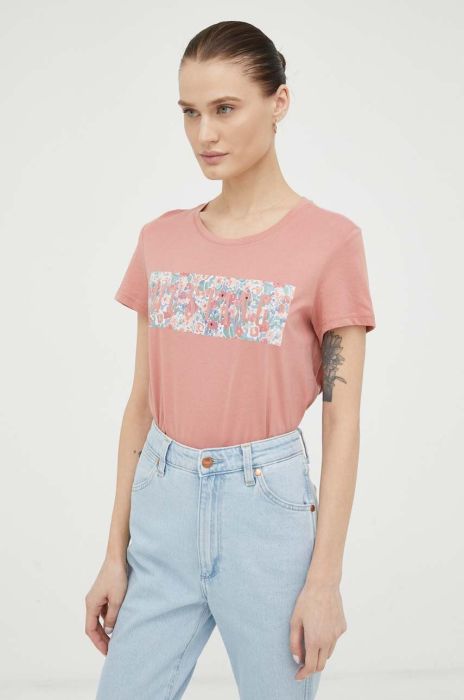 Бавовняна футболка Mustang колір рожевий (3267438)