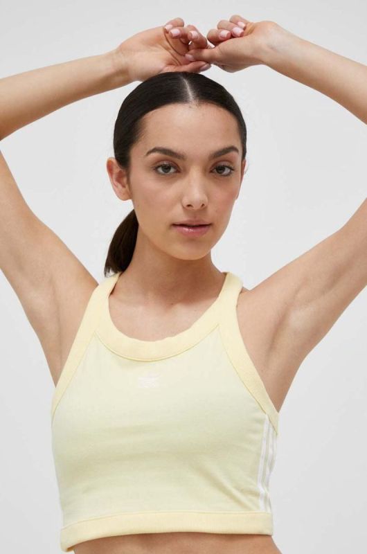 Топ adidas Originals жіночий колір жовтий