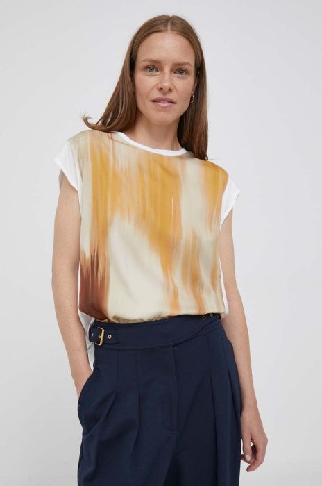 Футболка United Colors of Benetton жіночий колір бежевий