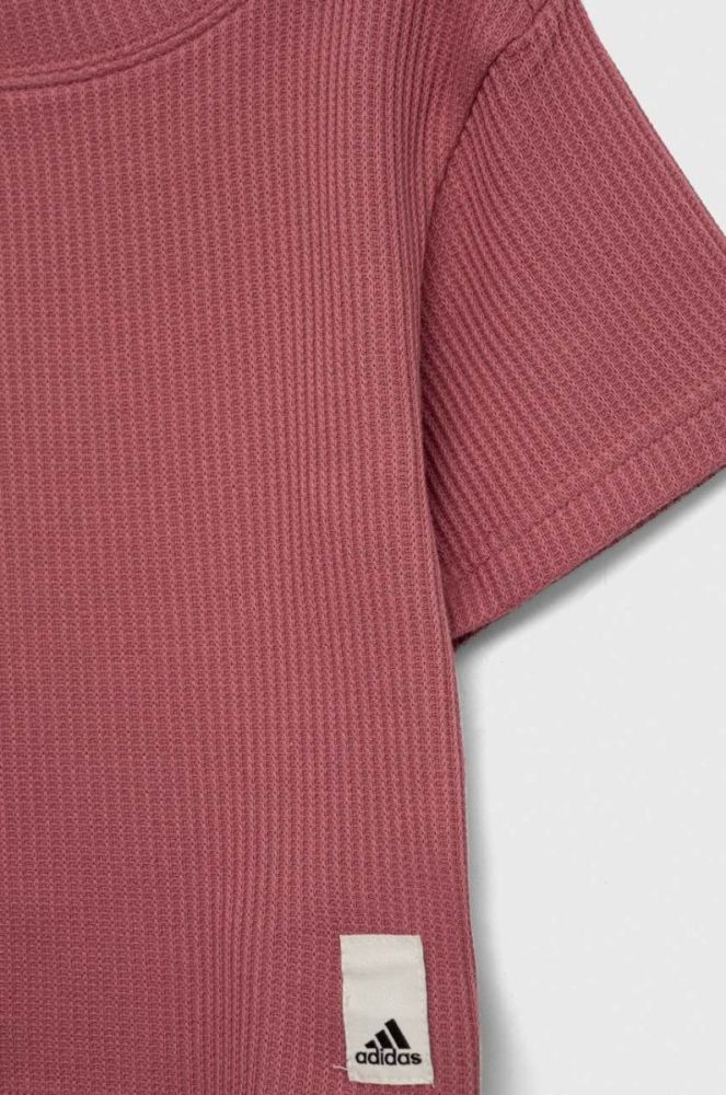 Дитяча бавовняна футболка adidas колір рожевий (2997471) фото 3