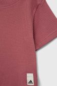 Дитяча бавовняна футболка adidas колір рожевий (2997471)