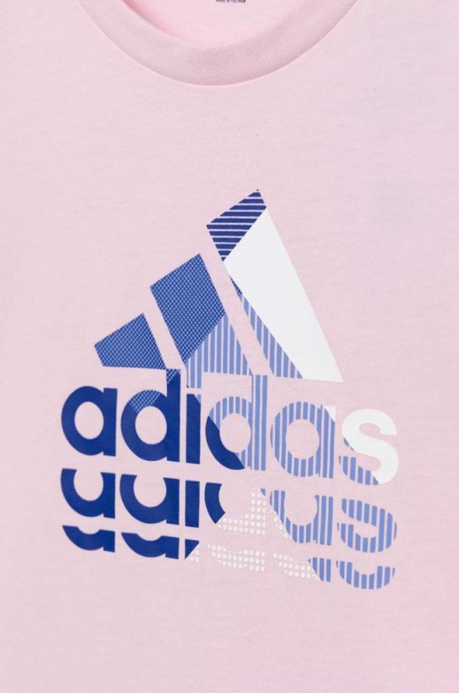 Дитяча бавовняна футболка adidas колір рожевий (2906645) фото 3