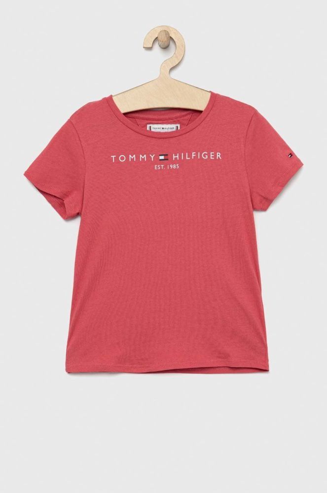 Дитяча бавовняна футболка Tommy Hilfiger колір рожевий (2887710)