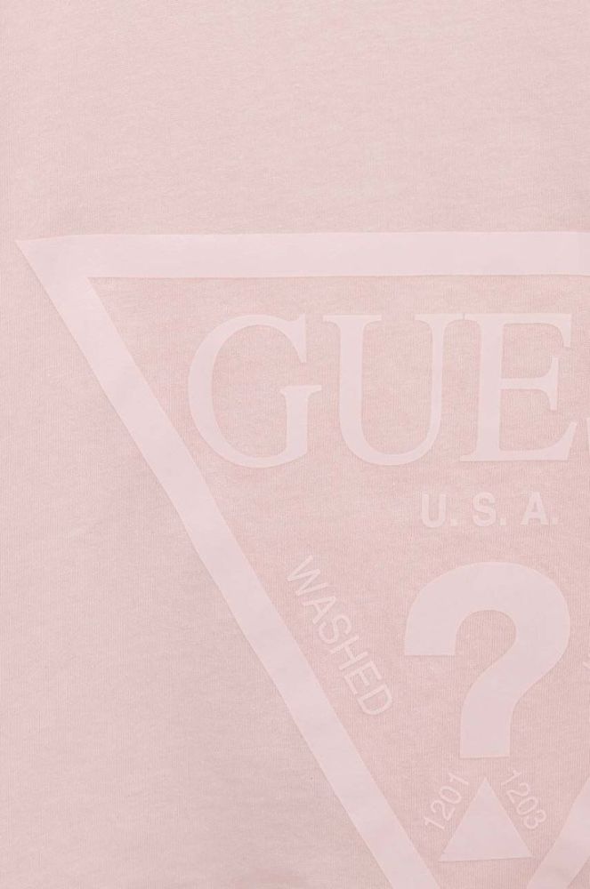 Дитяча бавовняна футболка Guess колір рожевий (3002311) фото 3