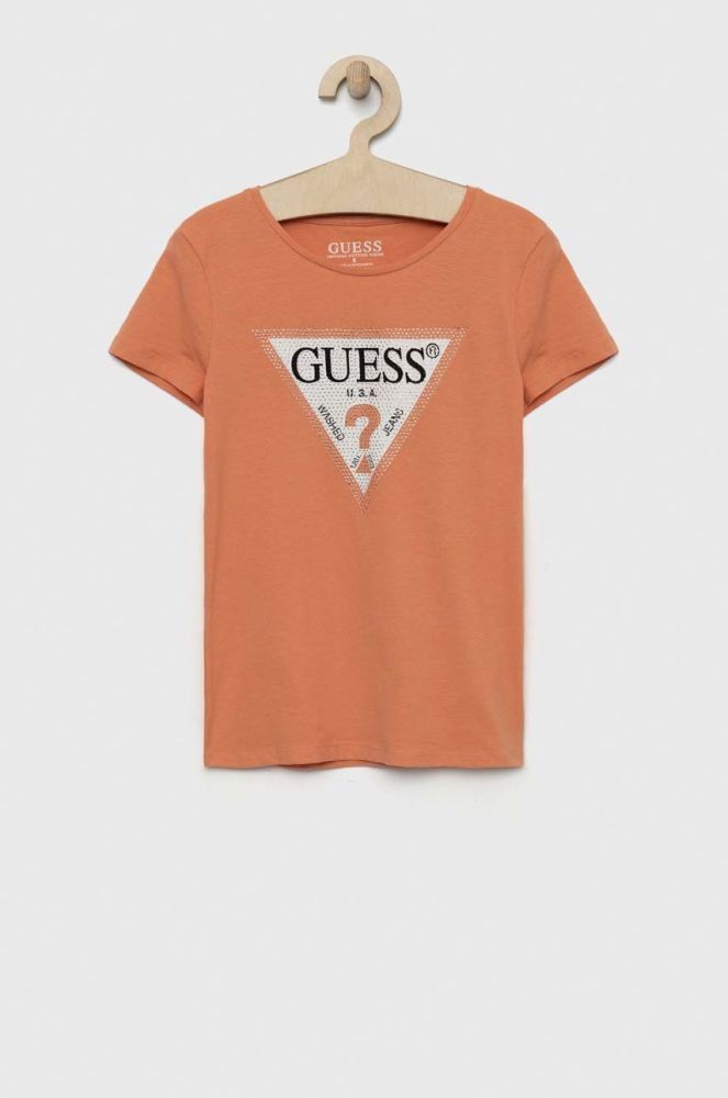 Дитяча футболка Guess колір помаранчевий (2874451)