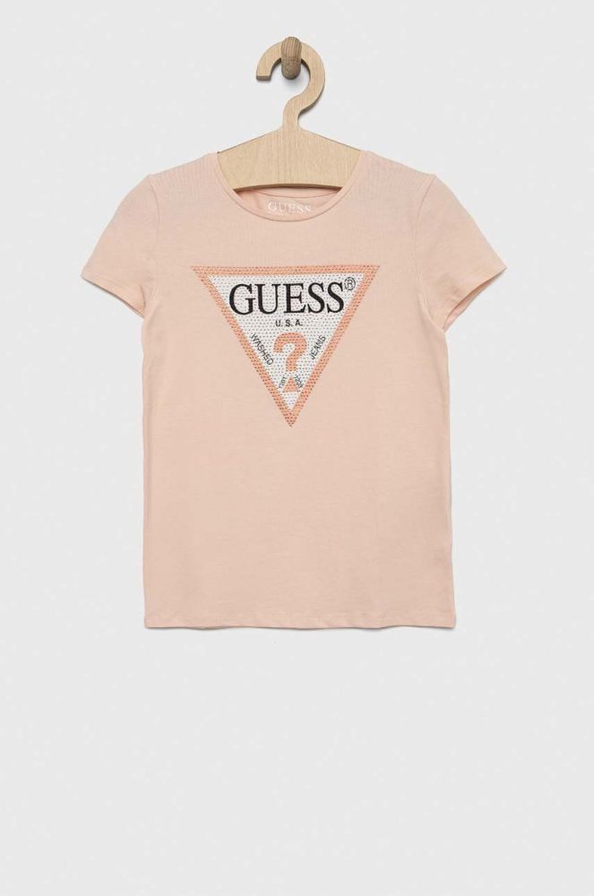 Дитяча футболка Guess колір рожевий (2874420)