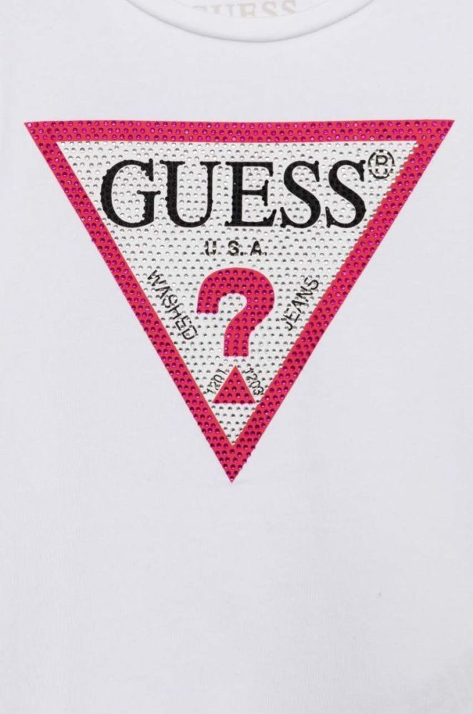 Дитяча футболка Guess колір білий (2874413) фото 3