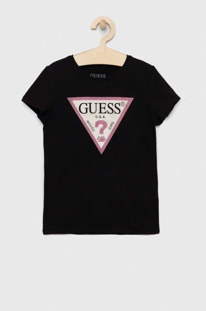 Дитяча футболка Guess колір чорний (2874444)