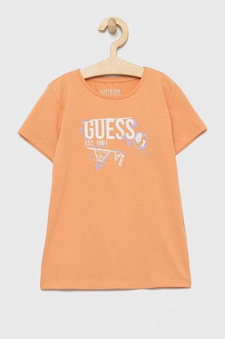 Дитяча футболка Guess колір помаранчевий (2878281) Дитяча футболка Guess колір помаранчевий (2878281)