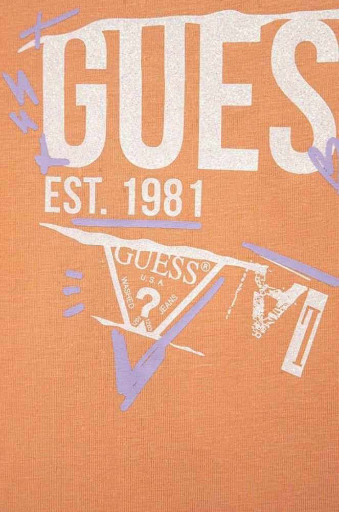 Дитяча футболка Guess колір помаранчевий (2878281) фото 3