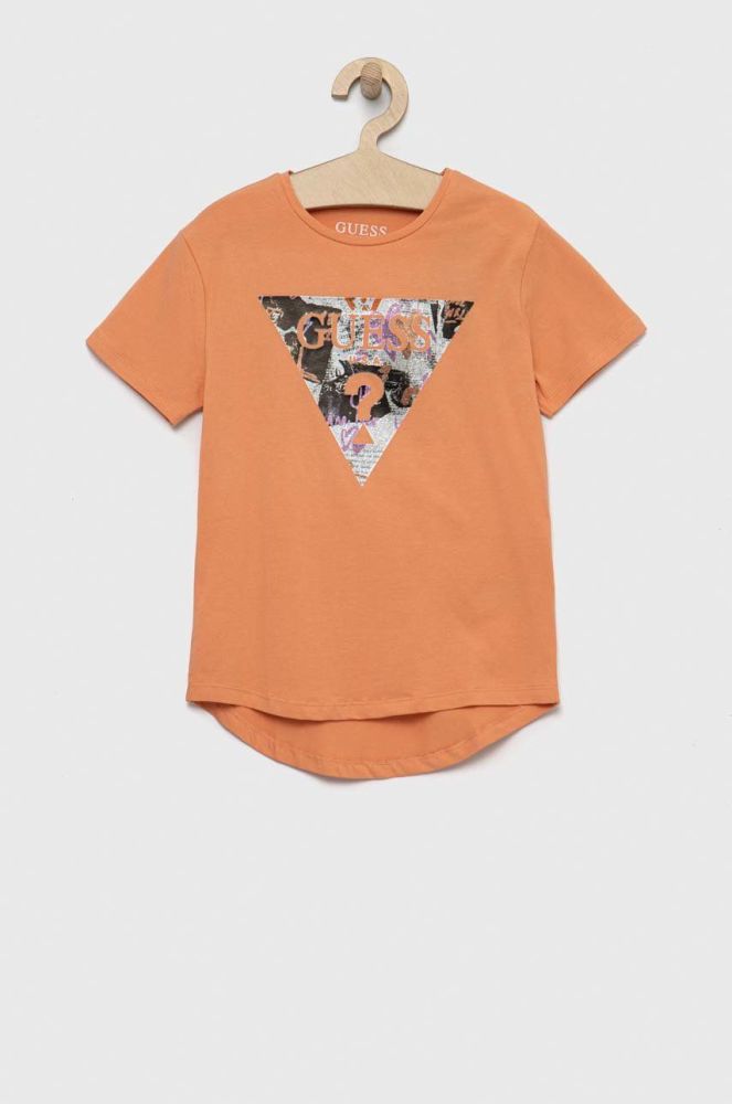 Дитяча футболка Guess колір помаранчевий (2851600)