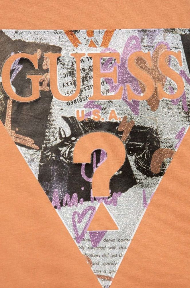 Дитяча футболка Guess колір помаранчевий (2851600) фото 3