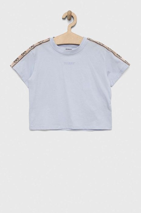 Дитяча бавовняна футболка Guess колір фіолетовий (2871504) Дитяча бавовняна футболка Guess колір фіолетовий (2871504)