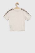 Дитяча бавовняна футболка Guess колір бежевий (2871465) Дитяча бавовняна футболка Guess колір бежевий (2871465)