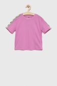 Дитяча бавовняна футболка Guess колір фіолетовий (2871470) Дитяча бавовняна футболка Guess колір фіолетовий (2871470)