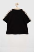 Дитяча бавовняна футболка Guess колір чорний (2871481)