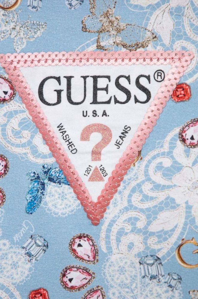 Дитяча футболка Guess колір блакитний (2857260) фото 3