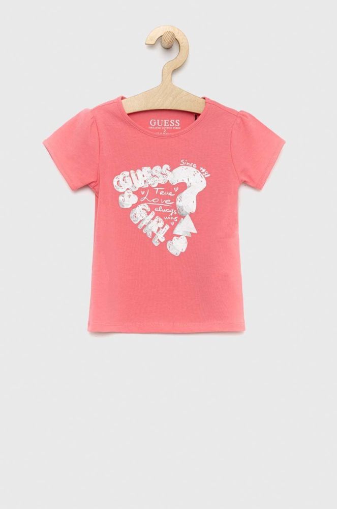 Дитяча футболка Guess колір рожевий (2930080)