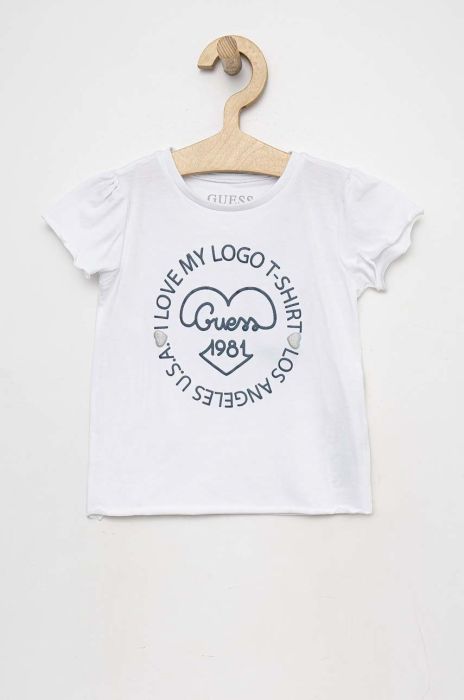 Дитяча футболка Guess колір білий (2967110) Дитяча футболка Guess колір білий (2967110)