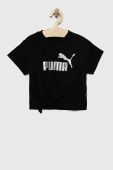 Дитяча футболка Puma ESS+ Logo Knotted Tee G колір чорний Дитяча футболка Puma ESS+ Logo Knotted Tee G колір чорний