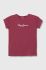 Дитяча футболка Pepe Jeans колір бордовий