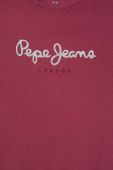 Дитяча футболка Pepe Jeans колір бордовий