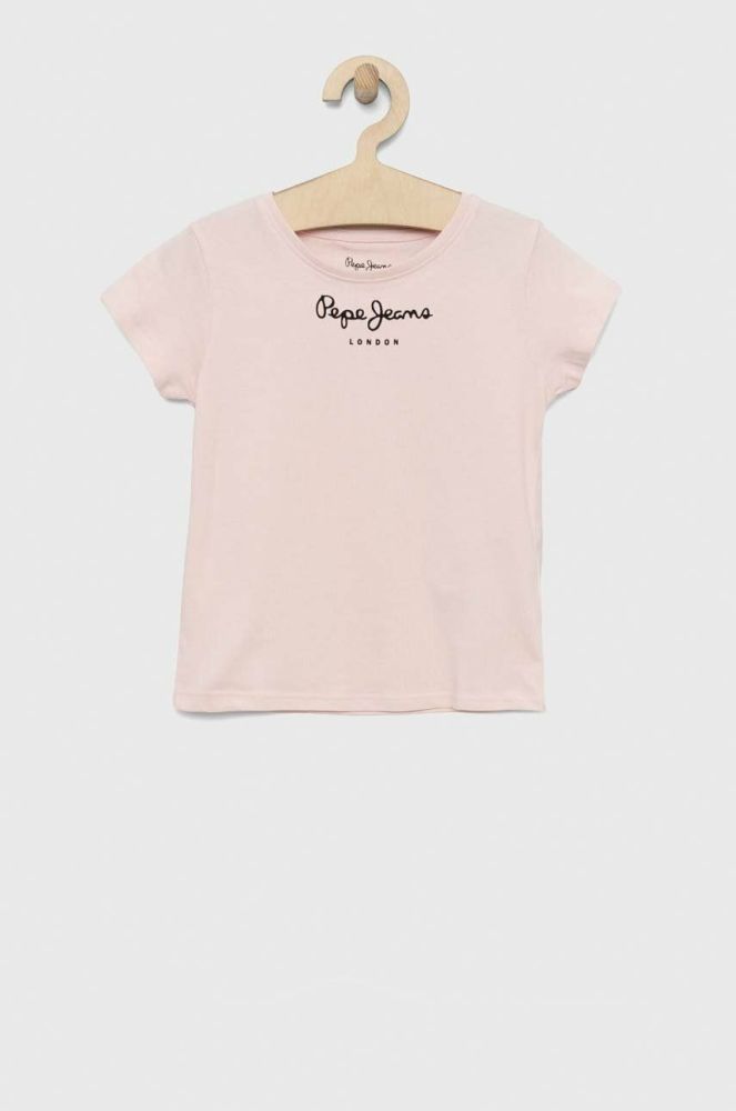 Дитяча бавовняна футболка Pepe Jeans Колір рожевий колір рожевий