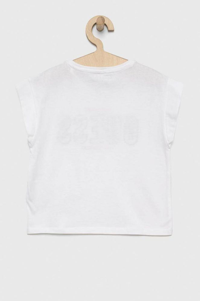 Дитяча бавовняна футболка Guess колір білий (3023873) фото 3
