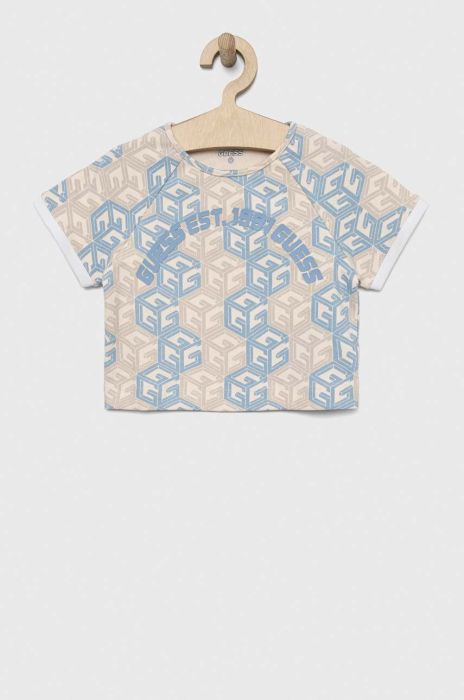 Дитяча футболка Guess колір бежевий (3047072)