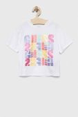 Дитяча бавовняна футболка Guess колір білий (3047083)