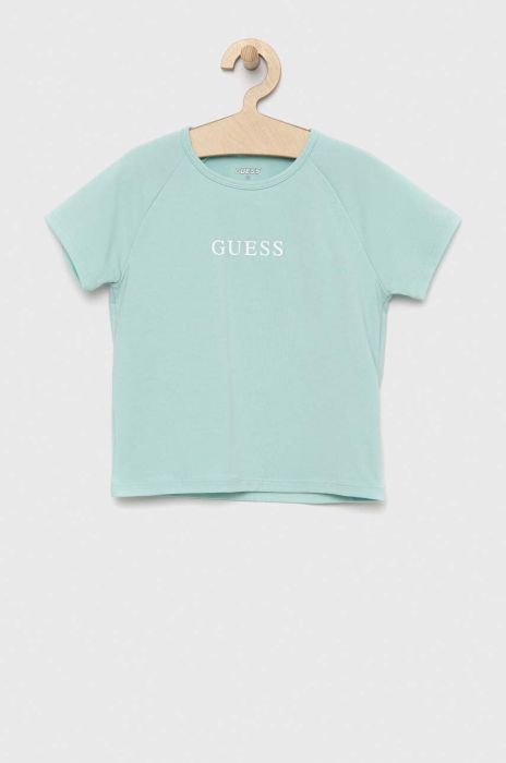 Дитяча футболка Guess колір бірюзовий (3009718) Дитяча футболка Guess колір бірюзовий (3009718)
