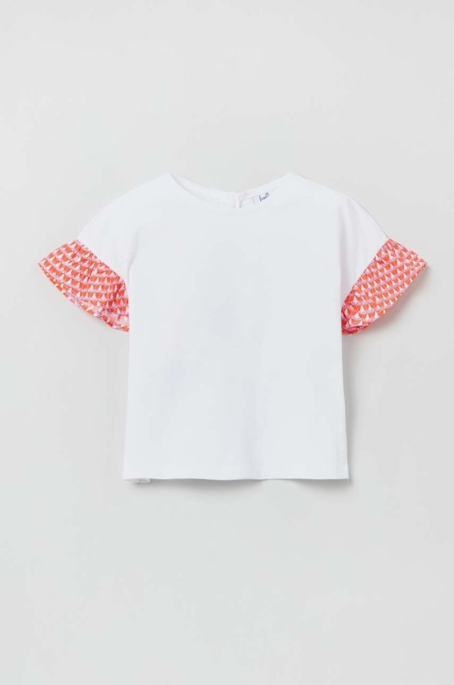 Бавовняна футболка для немовлят OVS колір білий (3171230)