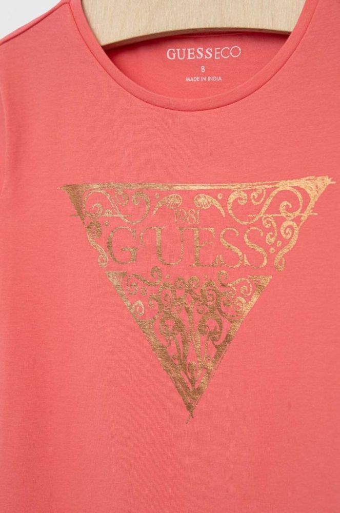 Дитяча футболка Guess колір рожевий (2962660) фото 3