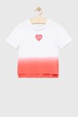 Дитяча бавовняна футболка Guess колір білий (2962695)