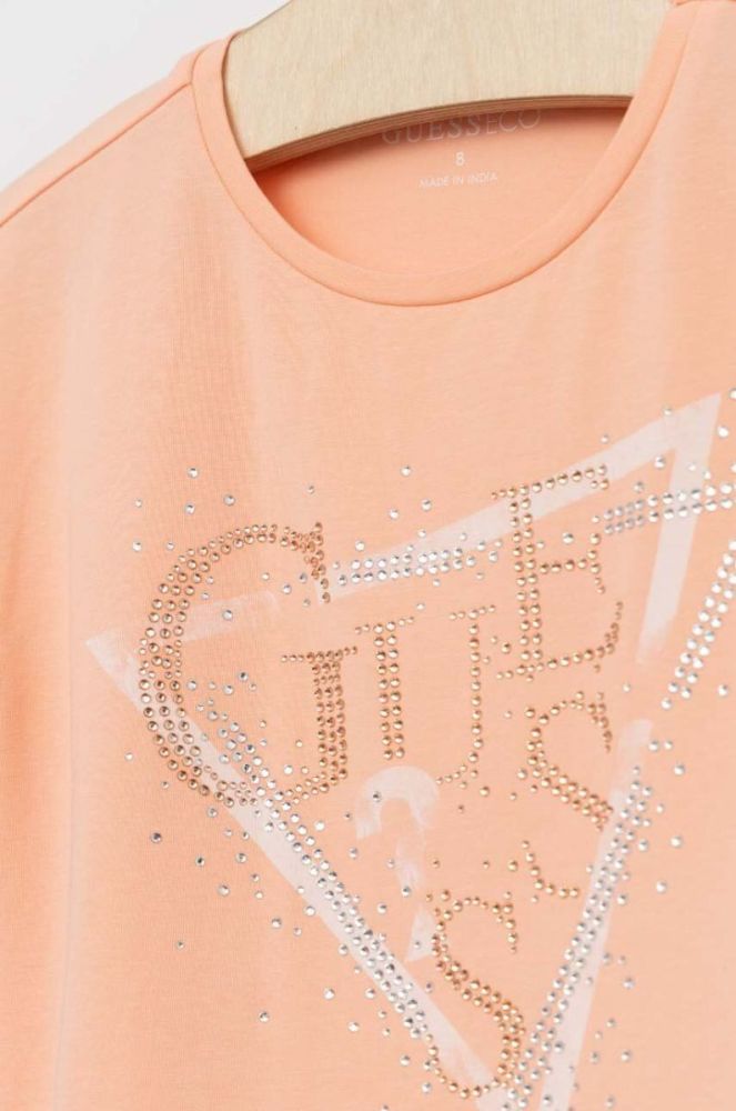 Дитяча футболка Guess колір помаранчевий (2962702) фото 3