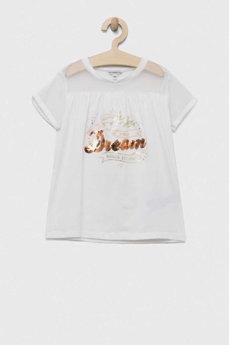 Дитяча футболка Guess колір білий (3239373)