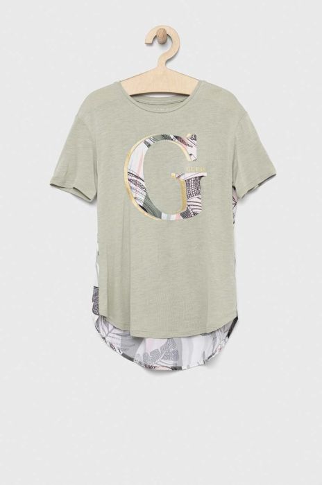 Дитяча футболка Guess колір зелений (3015762)