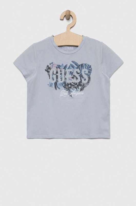 Дитяча футболка Guess колір блакитний (3047181)