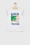 Дитяча бавовняна футболка Guess колір білий (3133835)