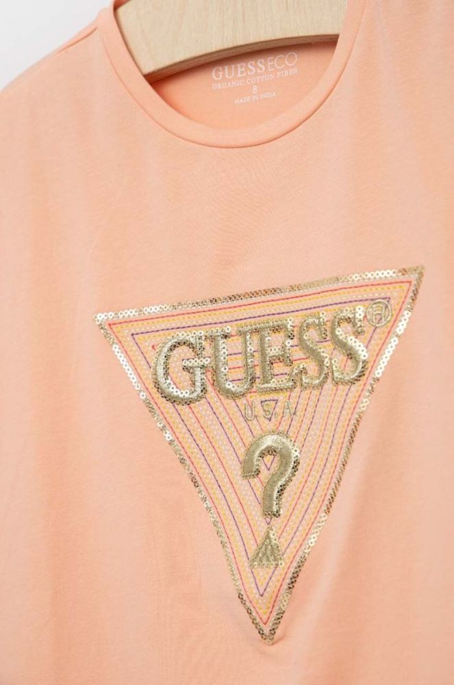 Дитяча футболка Guess колір помаранчевий (2962725) фото 3