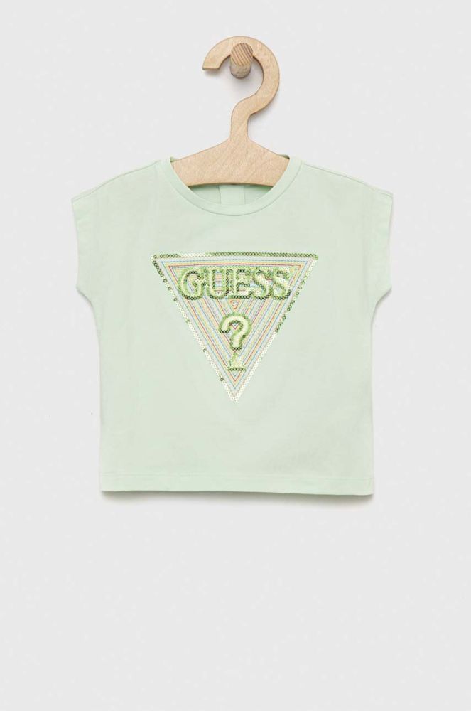 Дитяча футболка Guess колір бірюзовий (2962783)