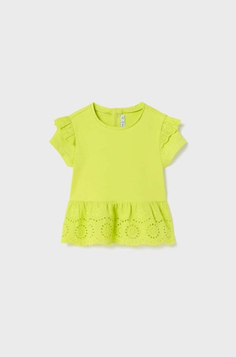 Футболка для немовлят Mayoral колір зелений Футболка для немовлят Mayoral колір зелений