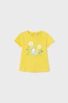 Дитяча бавовняна футболка Mayoral колір жовтий (2932494)