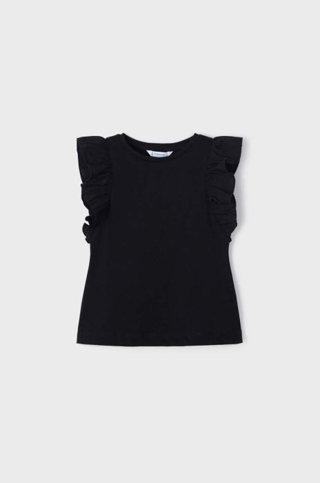 Дитячий бавовняний топ Mayoral колір чорний