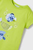 Дитяча бавовняна футболка Mayoral колір зелений (2941141)