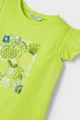 Дитяча бавовняна футболка Mayoral колір зелений (2945381)